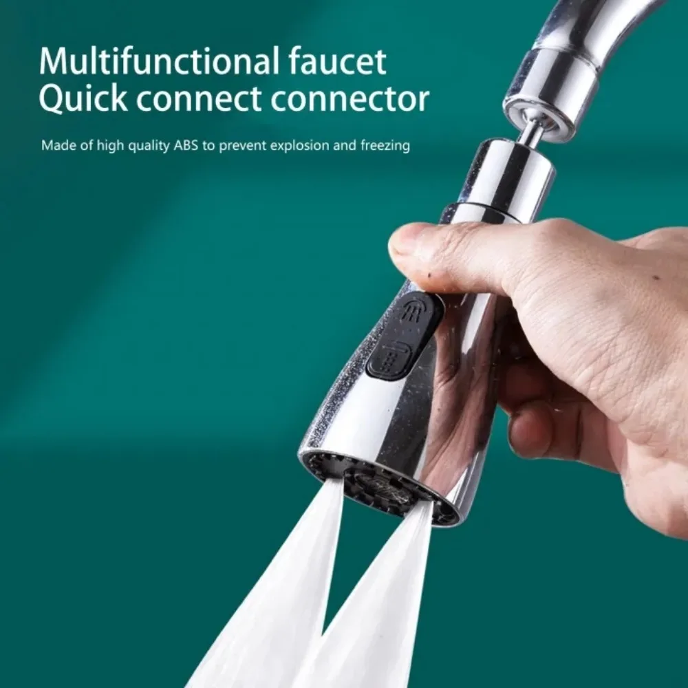 Kitchen Sink Faucet Aerator Spray Head Nozzle Pull-Out 360° Rotation Universal Splash-proof Bathroom Head Bubbler Water Saving 5