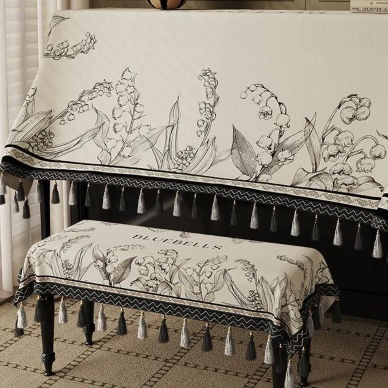 Nordic Piano Cover Half Cover Dustproof Modern Simple Piano Cloth Princess Children's Dustproof LH254