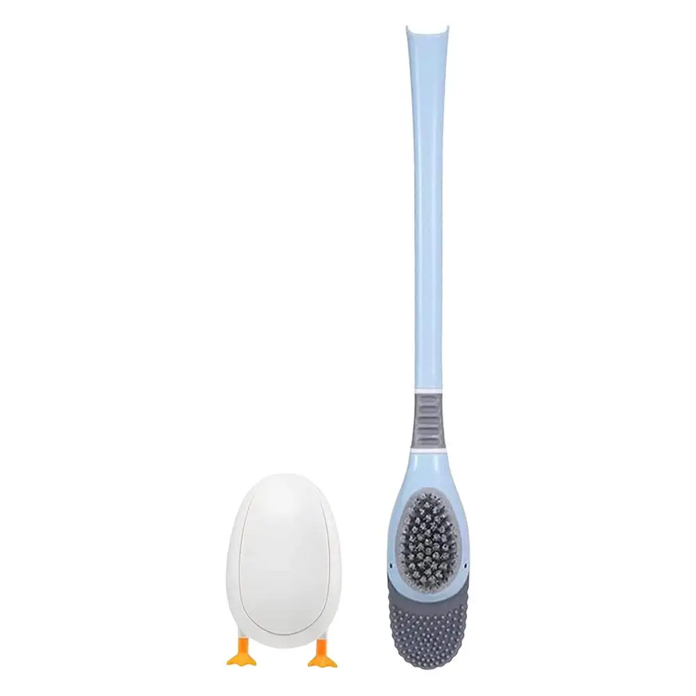 Description Picture 2 of itemToilet Brush Cleaner Toilet Brush And Holder Set Flexible Bathroom Toilet Brush Set Quick-Drying Toilet Bowl Cleaner For