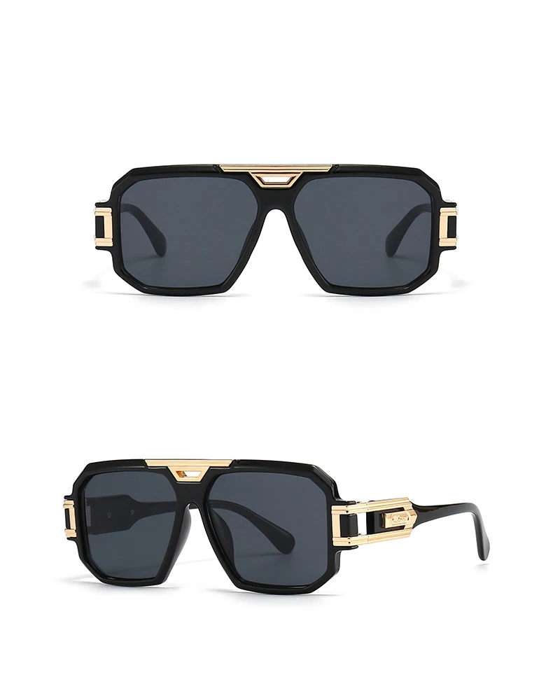 56478 Mode Männer Sonnenbrille Frauen 2023 Vintage Luxus Marke Designer Übergroßen Brillen Männlich Shades Uv400 Fahren Gläser – Detail 6