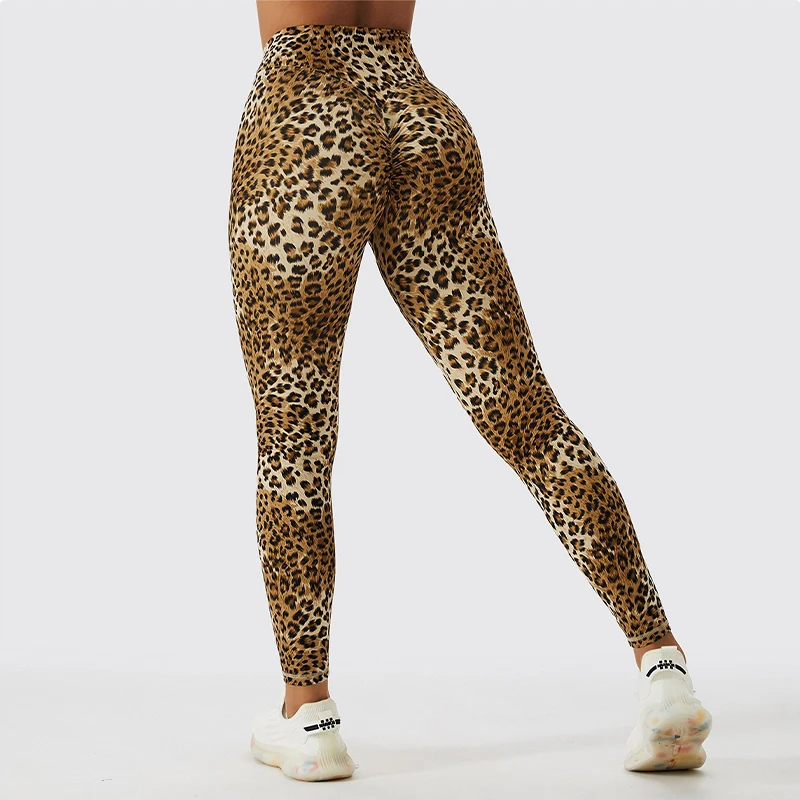 

Leopard Sports Pants Women Yoga Leopard Print Leggings Camouflage Gym Fitness Tights High Waist Push Up Workout Running Leggins