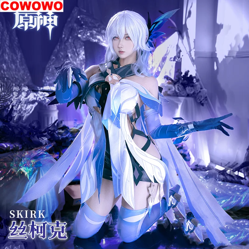 

COWOWO Genshin ударный косплей костюм юбка косплей искусственная игра униформа Hallowen ролевая одежда новый полный комплект