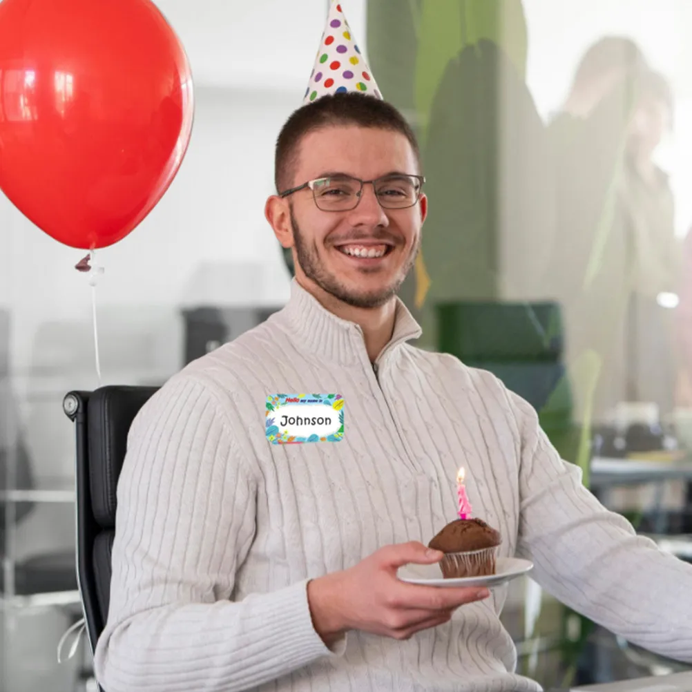 1롤 프리미엄 자체 접착식 이름표 스티커, 가정 정리, 선물 라벨링, 학교용 쓰기 가능 빈 라벨 데칼