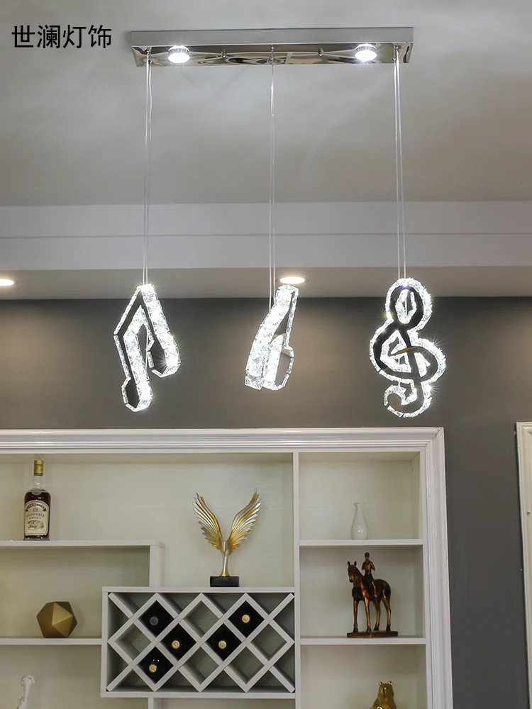

FQ Simple Modern Crystal Creative Musical Note Chandelier
