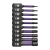 10Pcs Hex Head Wrench Drill Bit With Screwdrivers Bit Holder Set 1/4" Quick Release Shank Magnetic Screwdriver Bit Tools H1.5-H8 3