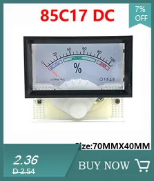 85C17 DC 1A 2A 3A 5A 10A 15A 20A 30A 50A 75A 100A Analoges Strom-Panel-Messgerät Amperemeter für Stromkreisprüfung Ampere-Tester-Messgerät – Detail 9