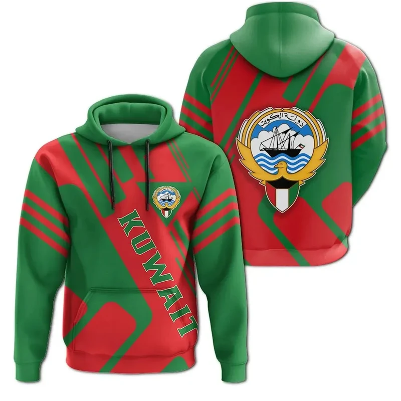 thumbnail image 1 of Sudadera con capucha para hombre, con estampado de la bandera de Kuwait, sudaderas con capucha, moda urbana, manga larga, holgadas, de gran tamaño, Y2k, sudaderas con capucha para hombre, 1 of 4