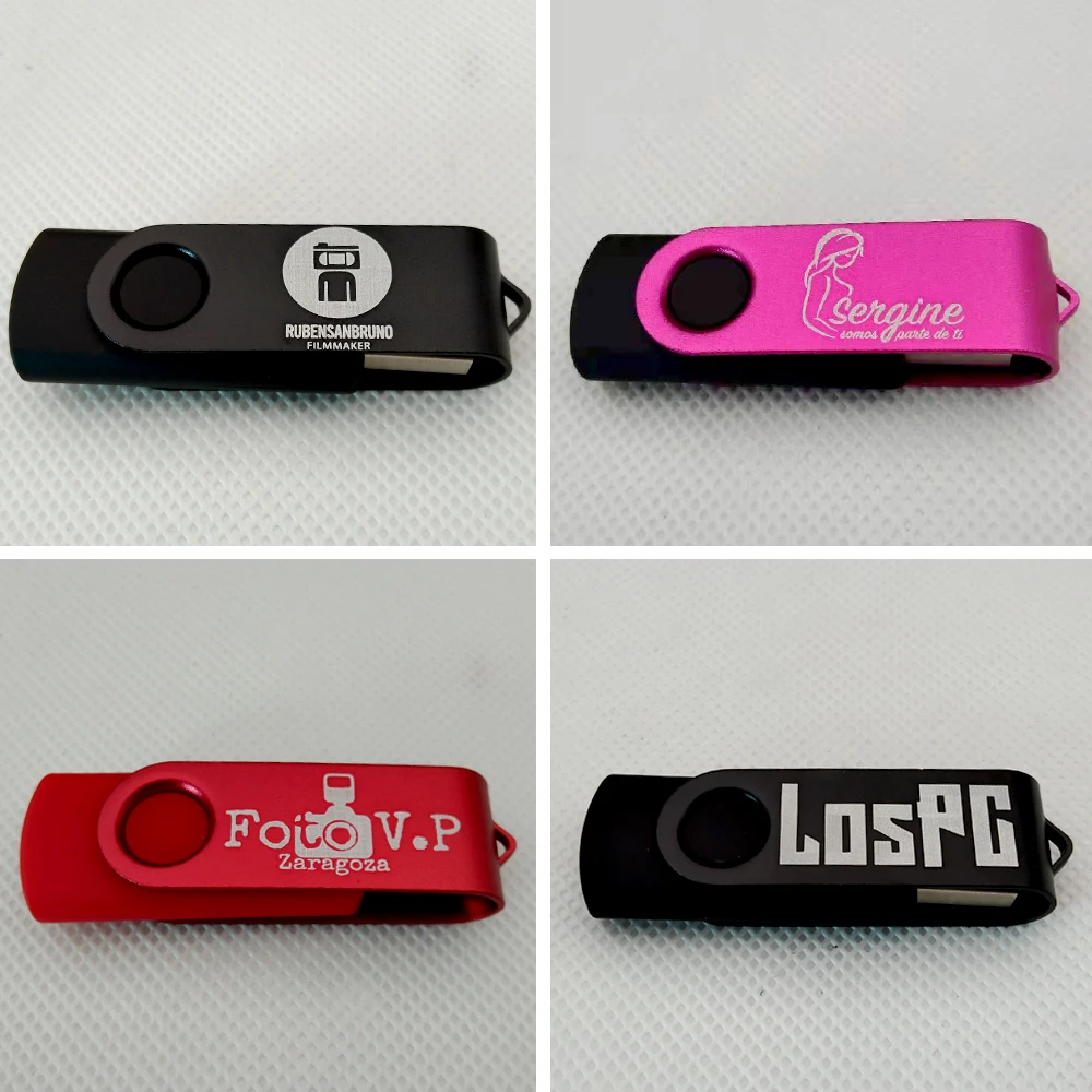 20개/세트 컬러 USB 플래시 드라이브 도매 2.0 1G 2G 4G 8G 16GB 메모리 스틱 펜드라이브 32GB 64GB USB 스틱 플래시 디스크 무료 레이저 각인