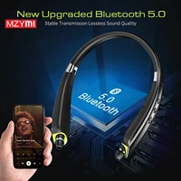 MZYMI SX-990 Wireless Bluetooth Headset Neckband Foldable Headphones Retractable Earbuds Noise Cancelling Hifi Stereo Earphones - Image 6