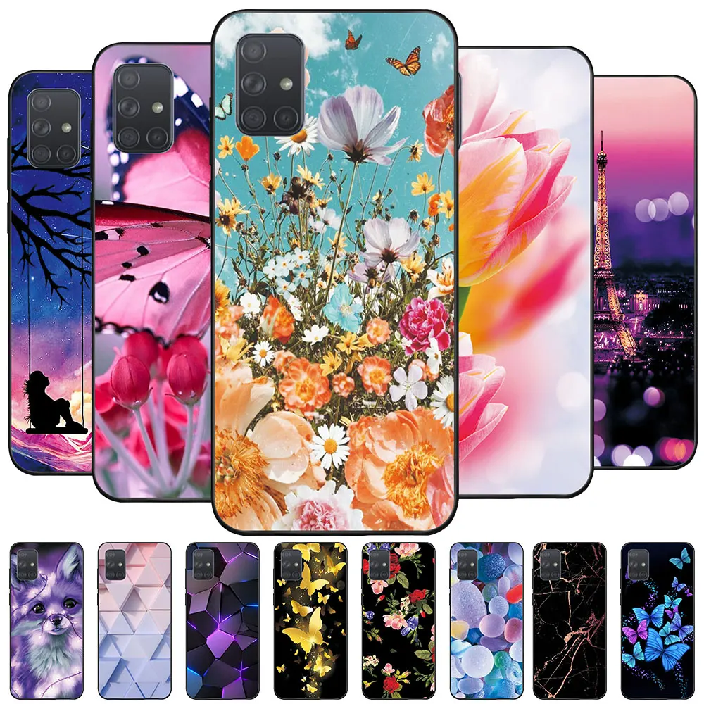 Custodia Per Samsung A71 4G 5G Coque 6.7 "Tpu Soft Silicone Fashion Phone Funda Per Samsung Galaxy A 71 A71 Custodia Paraurti Capa