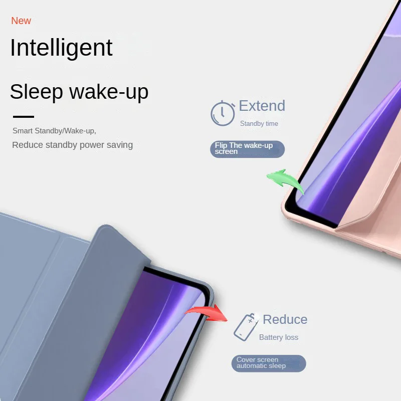 Smart Folding Flip Stand Case with Auto Sleep and Soft TPU Back