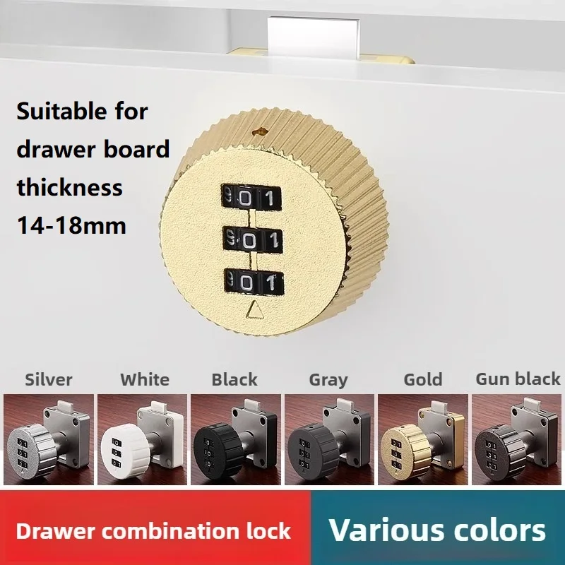 3 Digital Code Drawer Lock Combination Password Keyless Drawer Cam Lock ...