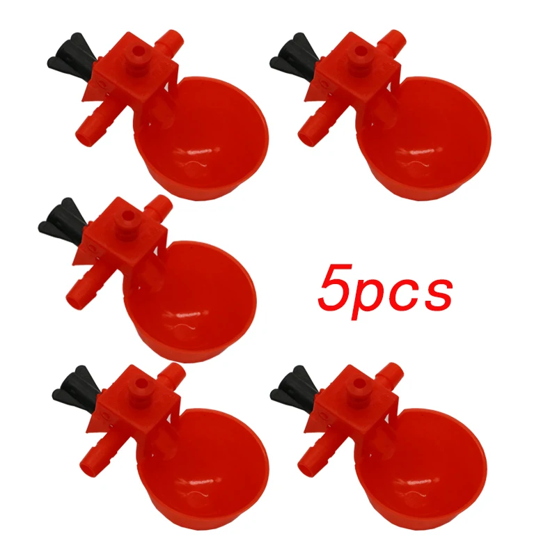 5 Pcs Ciotole Automatiche Per Abbeveratoi Di Pollo Tazze Per Pollaio Uccelli Mangiatoia Per Pulcini Fontane Forniture Per L'Irrigazione Dell'Azienda A