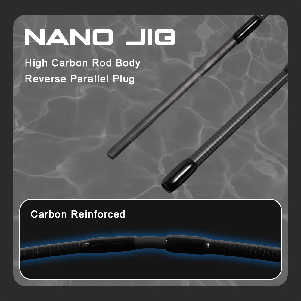 Canne spinning ultra légère MIFINE Nano Jig 1.68m 1.83m 0.2-0.8g Fuji anneaux action MF