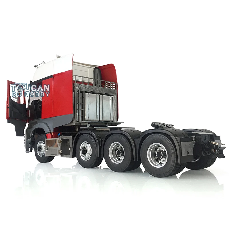 1/14 LESU 8*8 RC 3 Speed Metal Chassis Highline Tractor Truck Model W/ Equipment Rack Motor Servo DIY RC Painting Cabin Car 6