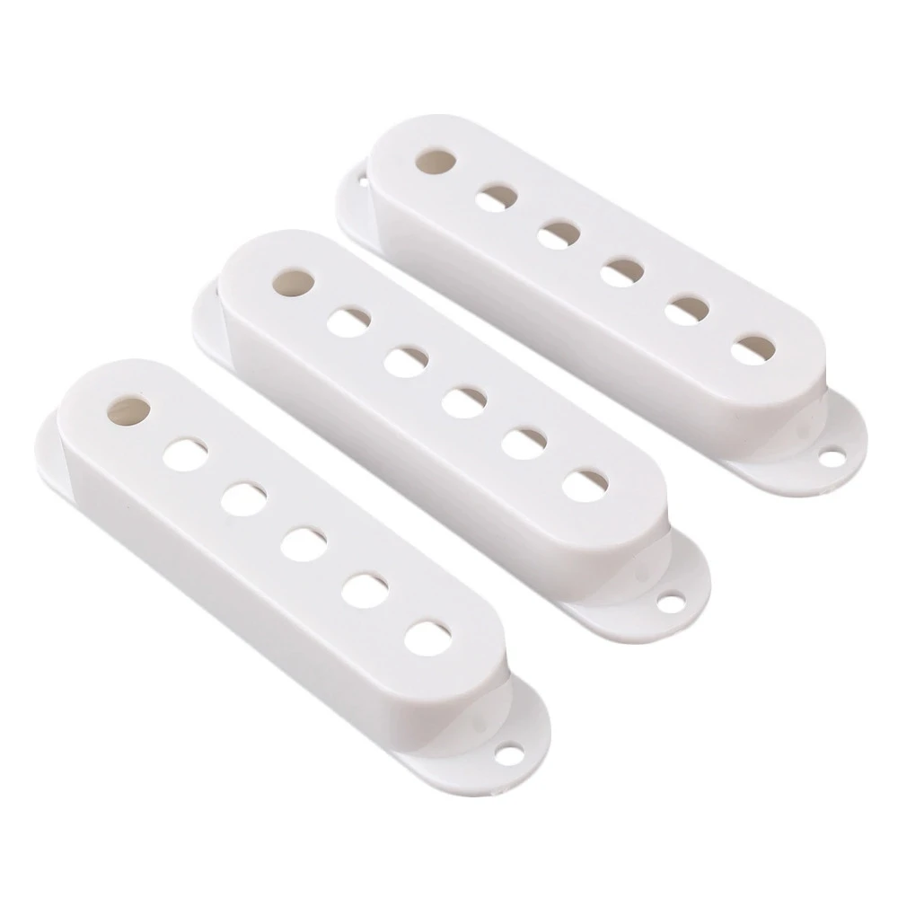3Pcs Electric Guitar Single Coil Pickups Cover 50/52/52 white