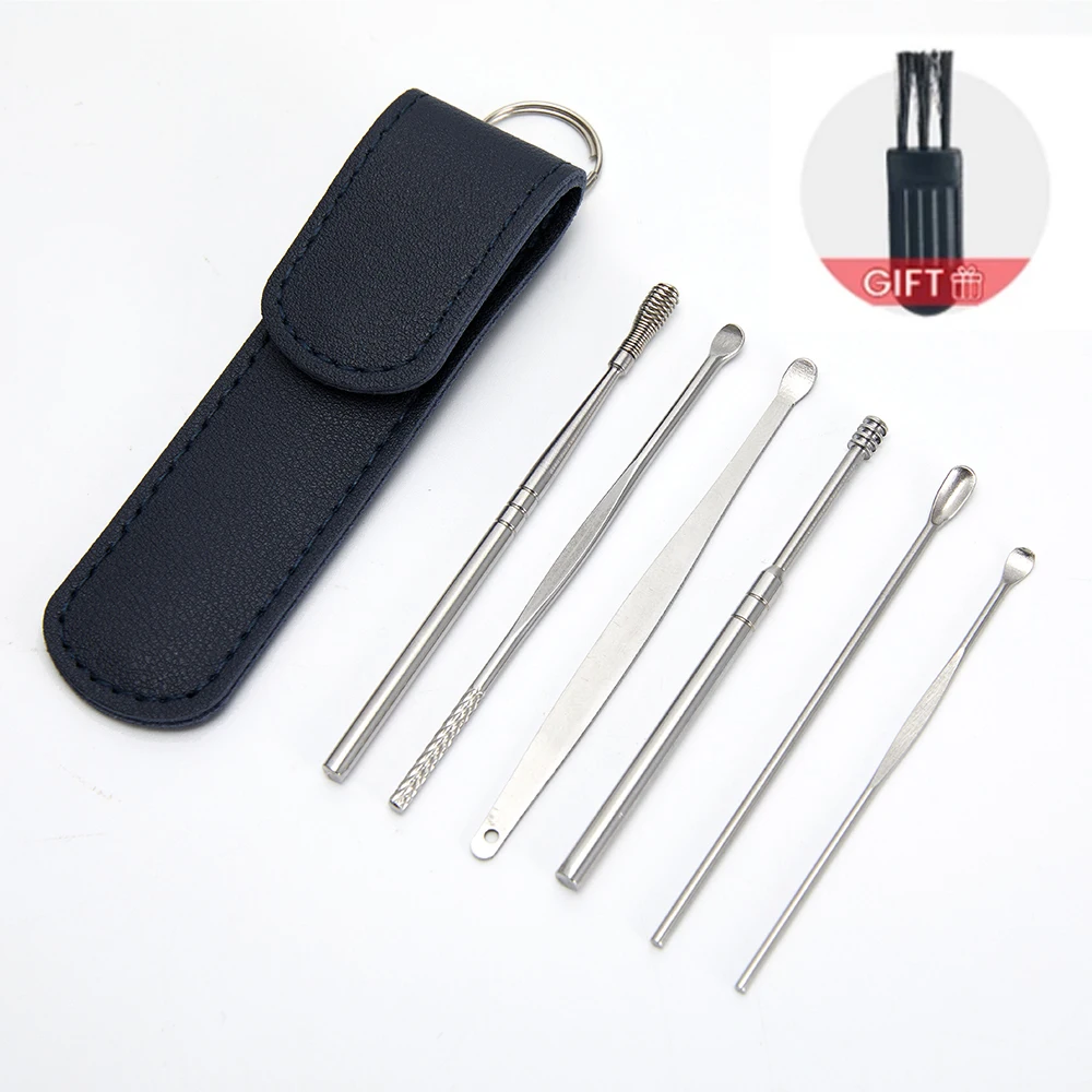 Description Picture 2 of item7Pcs/set Ear Cleaner Earpick Sticks Wax Removal Tool Care Ear Cleanser Spoon Earwax Remover Curette Ear Pick Cleaning Earpick