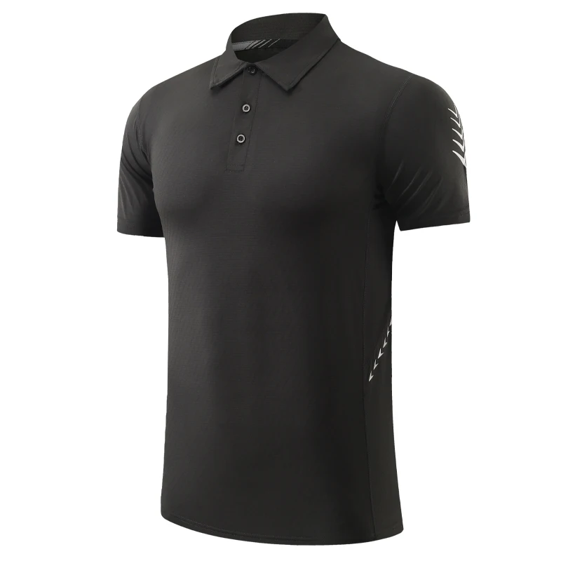 

Спортивные футболки для гольфа, беговые дышащие уличные тренировочные футболки с отворотом и короткими рукавами, быстросохнущие, однотонные, светоотражающие, для тенниса