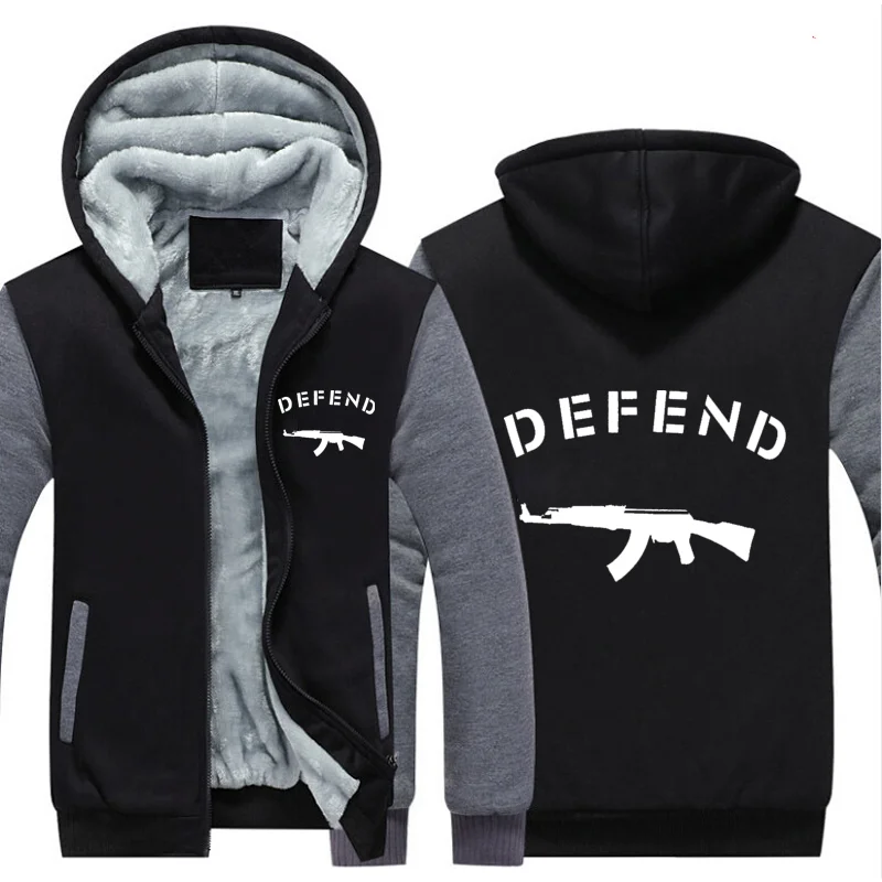 

Autumn Winter Men's Faux Fur Hoodie Winter Thicken Warm Fleece Hooded Sweatshirt Coat Men's Zipper Jackets Outdoor Sportswear