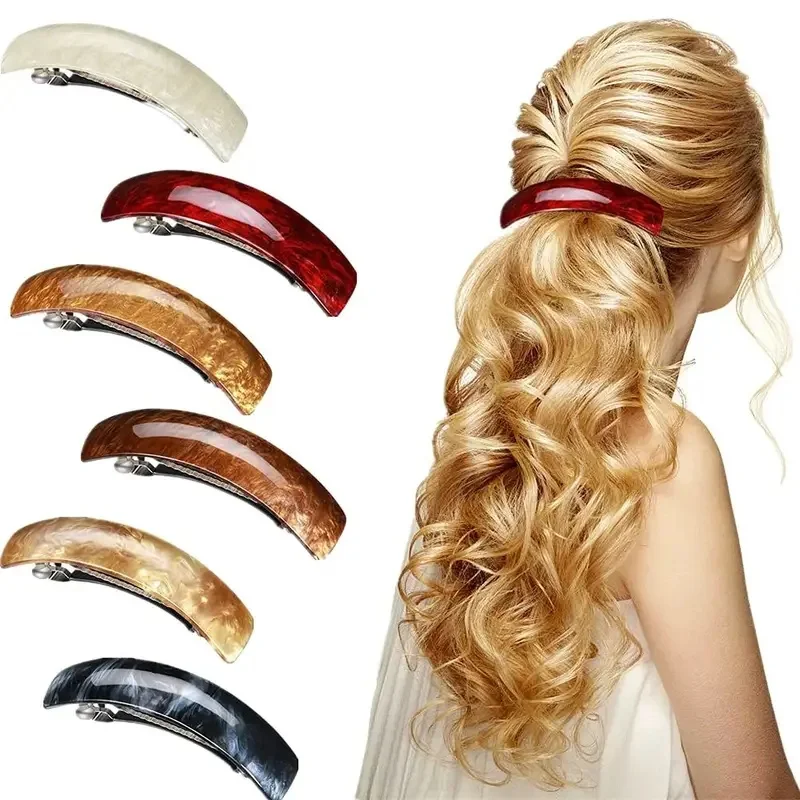 3 pieces of water pattern hair clip set ponytail stabilizer all hair types and styles plastic hair clips