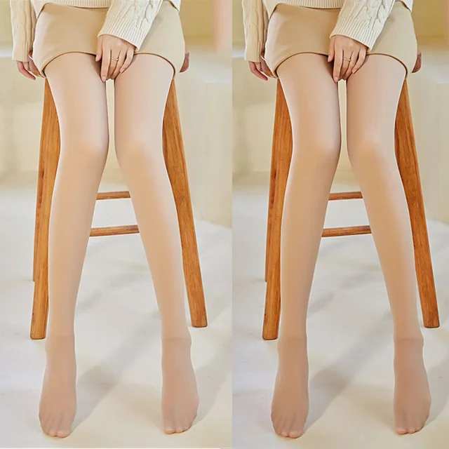 Water Light Pants Bare Leg Artifact Autumn And Winter Nude Flesh-colored  Leggings Plus Velvet Thickened Stovepipe Pantyhose - AliExpress