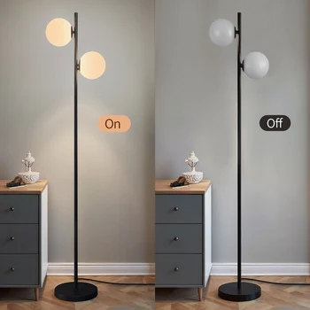2 Black Simple Floor Lamps 1