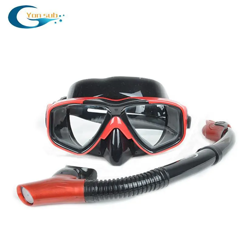 Professional Scuba Snorkeling Diving Masks Snorkeling Set Adult Silicone Skirt Anti-Fog Water Sport Breath Tube Set Snorkel Mask