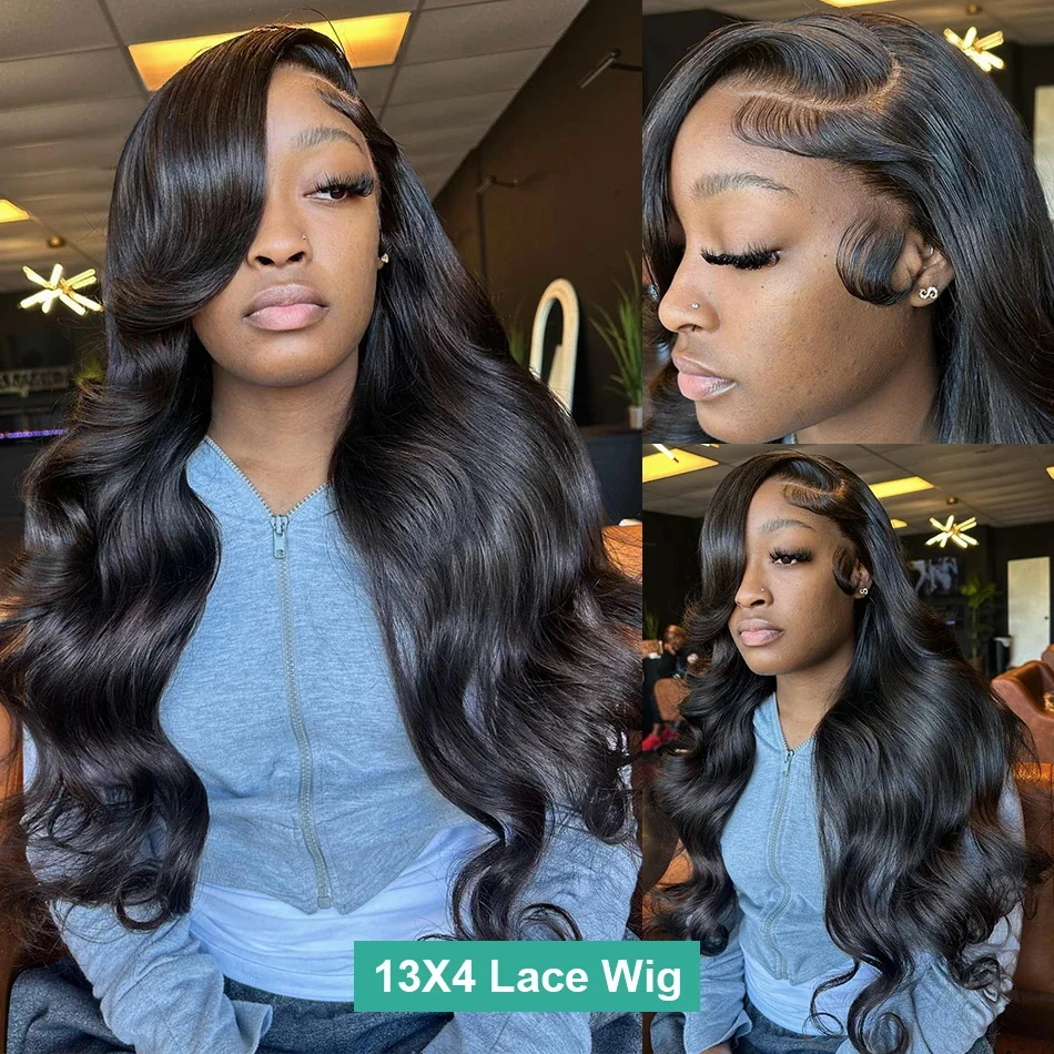 Nadine 13x6 Hd Transparent Body Wave Lace Front Wig BrazilianLace Frontal Wig 13x4 Pre Plucked Lace Human Hair Wigs Wet And Wavy - Image 3