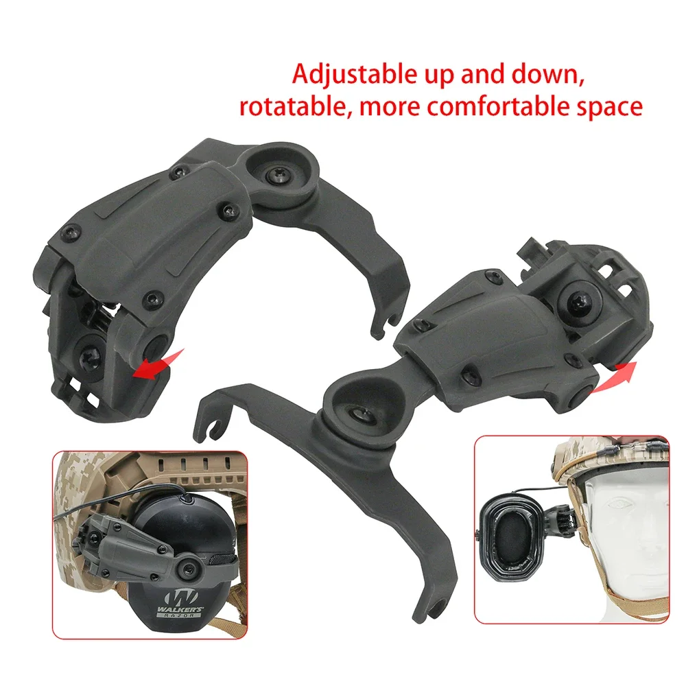 

Electronic Earmuffs Adapter Tactical ARC Helmet Rail Adapter for Walkers Razor Electronic Shooting Hearing Protection Headset