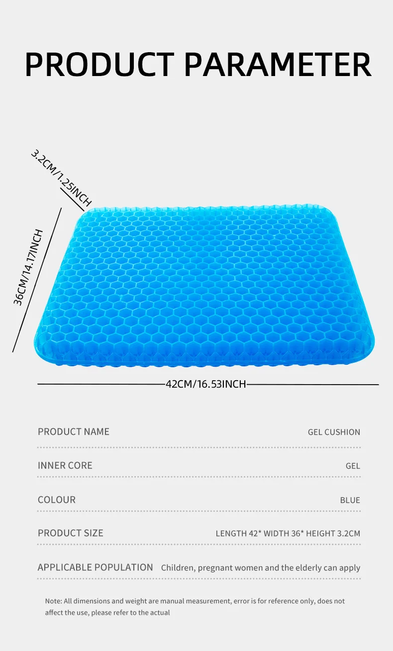 Auto Gel Kühlung Sitzkissen 3D Waben Kühl und Atmungsaktiv Kühles Eis Seide Auto Home Office Stuhl Kissen Auto Zubehör – Detail 8