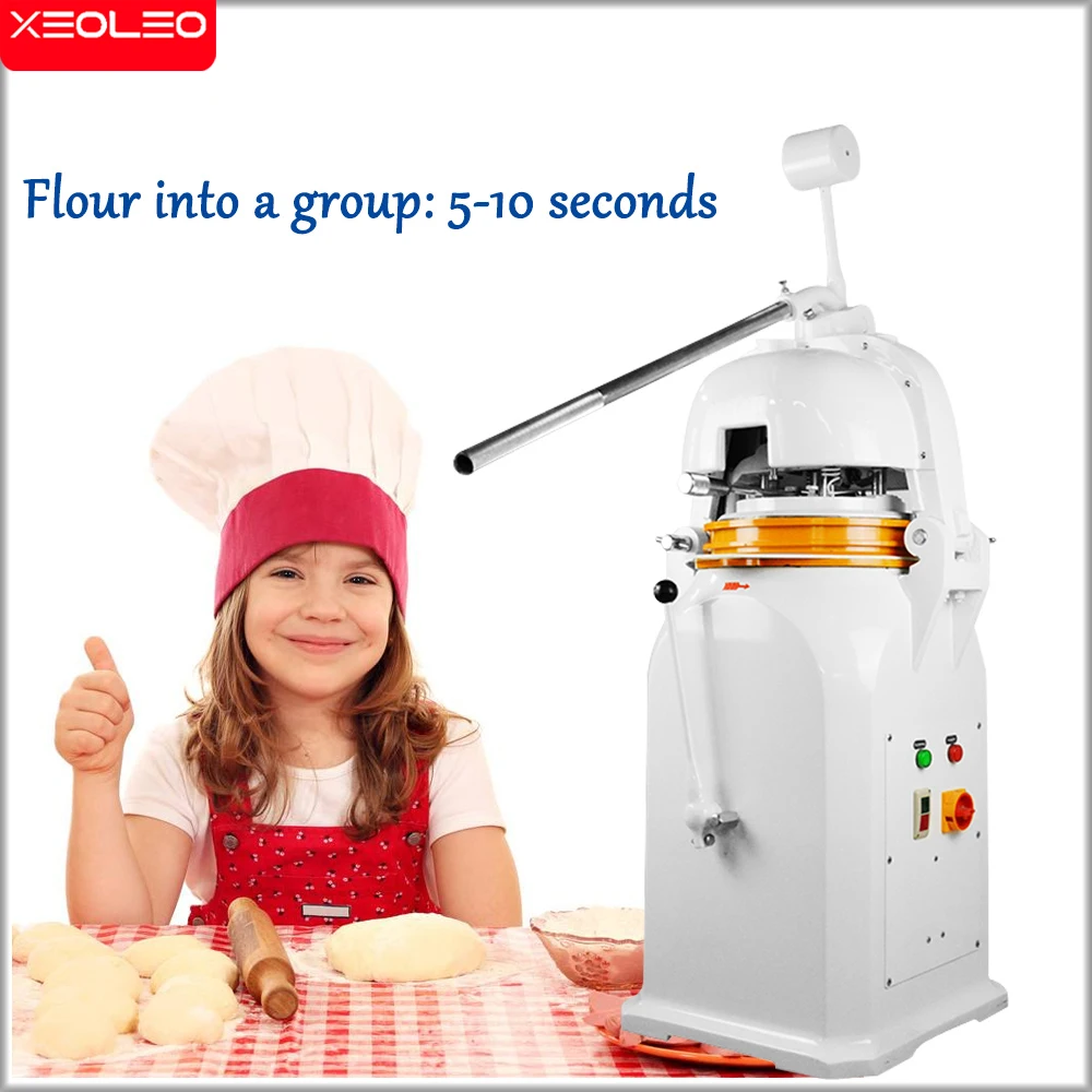 XEOLEO Electric Dividing Machine 30pcs Dough Divider Rounder Semi-automatic Commercial Pizza KFC Kitchen Food Processor