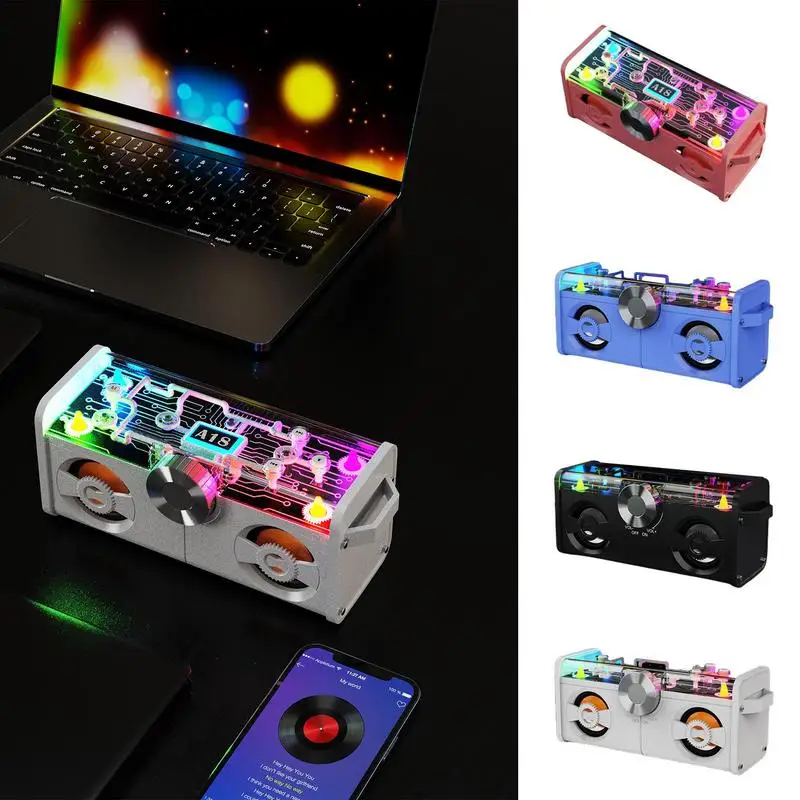 

Record Player Wireless Vintage Household Audios Portable Record Player Fashionable Audios Mini Household Speakers Mechanical