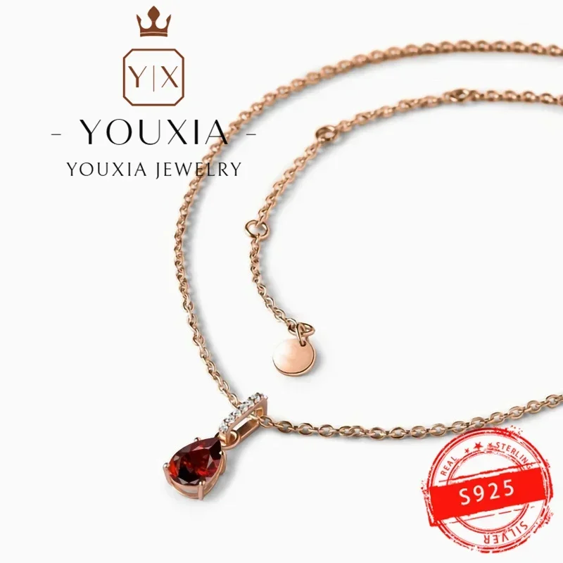 European and American retro classic s925 silver minimalist design party fashion couple necklace for women