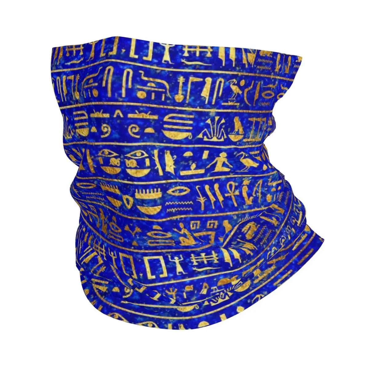 Velvet Cowl Warmer in Rust Hieroglyphics
