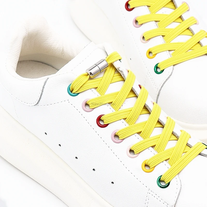 

No Tie Shoe laces Flat Shoelaces for Sneakers Elastic Laces without ties Kids Adult Quick lace for Shoes Rubber Bands Shoestring