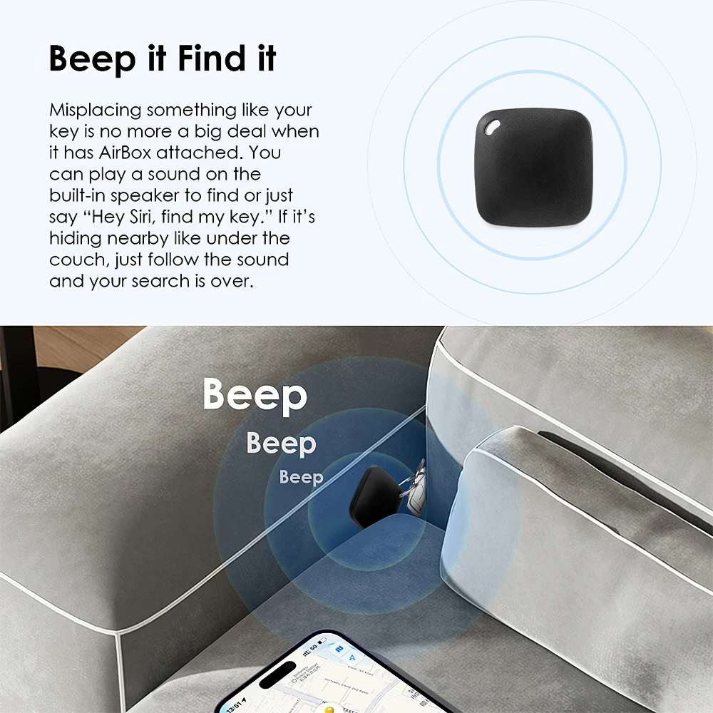 Mini Smart Tracker Works with IOS Find My APP Smart Tag Key Finder Anti-Lost Tracking Device Bluetooth-compatible For IOS System bluetooth tracker key finder anti lost tracker bluetooth finder