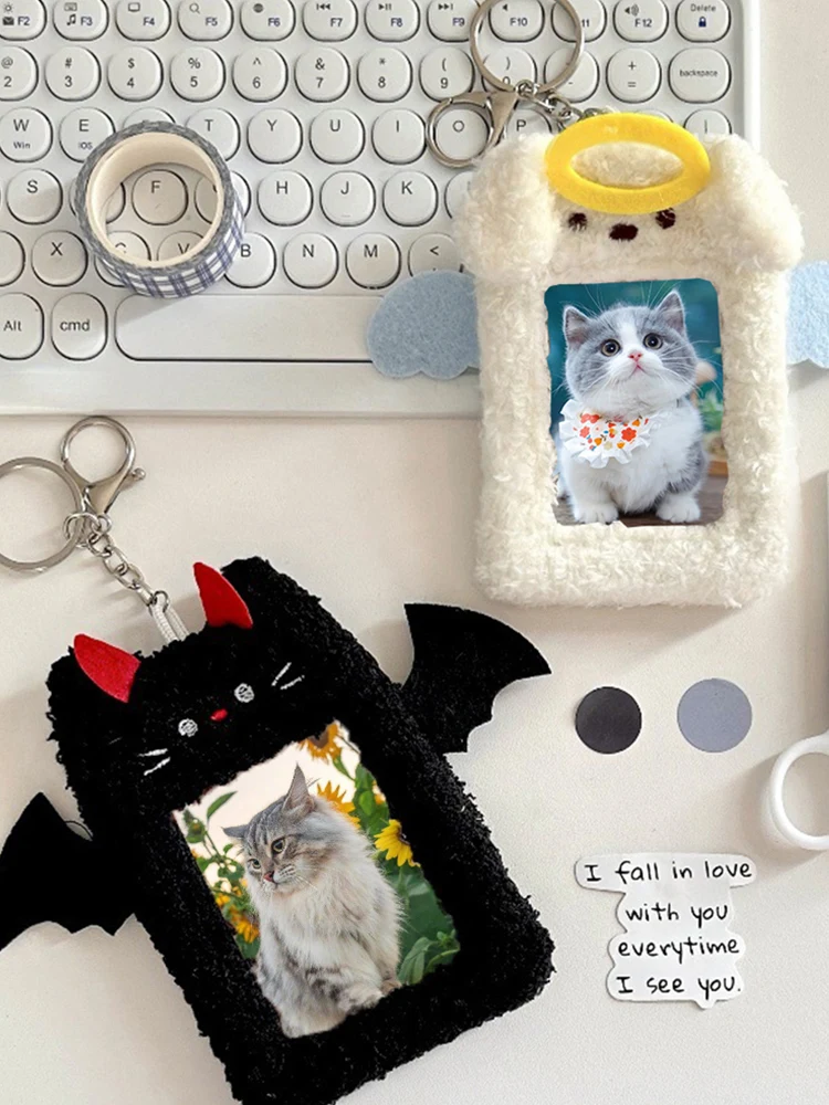 MyGiftHome Cartoon Plush Photocard Holder with Keychain