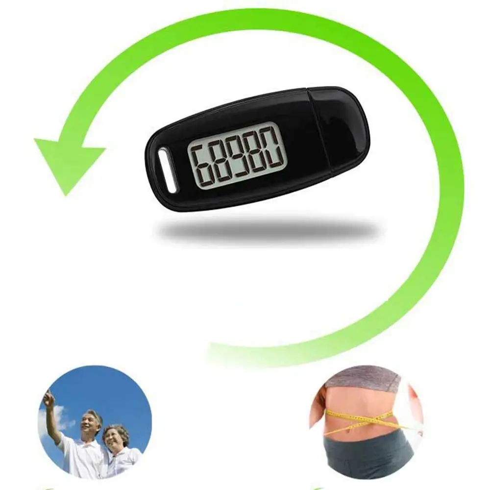 

USB Rechargeable 3D Pedometer 3D Tri-Axis Sensor Removable Clip Fitness Tracker Accurate Backlight Daily Target Monitor Sports