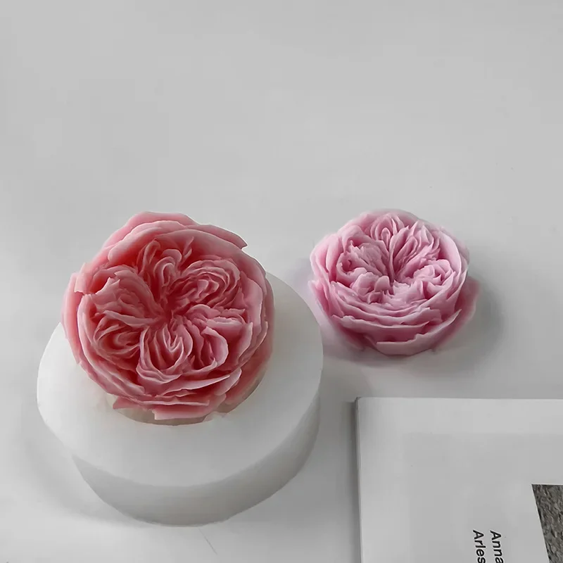 Rose Flower Scented Candle Mold DIY Flower Shape Handmade Soap Mold Rose Fondant Cake Silicone 3D Mould silicone mold