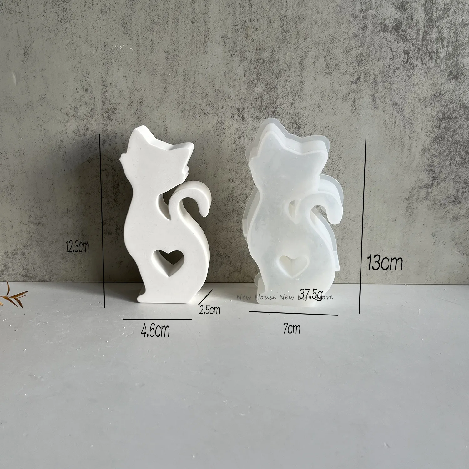 Silicone Mold 3D Love Cat Silicone Candle Molds DIY Crafts