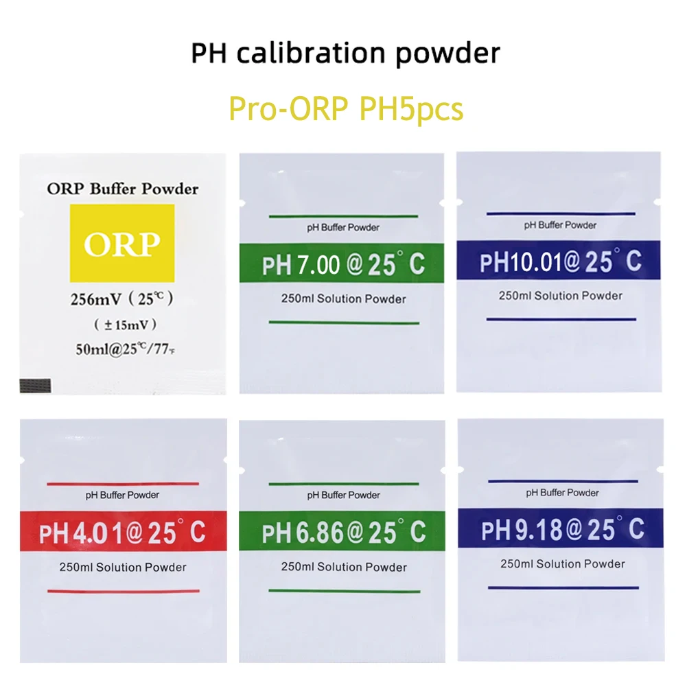 pH Meter Calibration Buffer Powder ph4.00/4.01/6.86/7.00/9.18 /10.01 ORP Correction Solution Powder Aquarium Testing