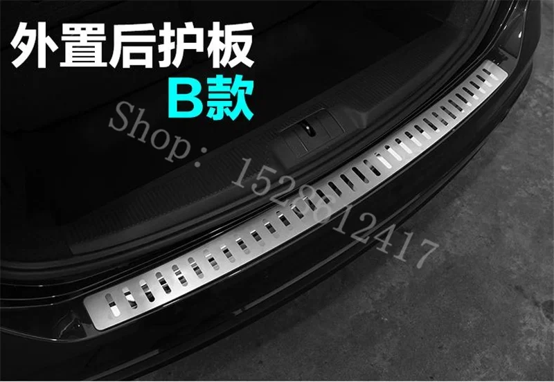 For 2012-Volkswagen Sharan stainless steel Rear Bumper Protector Sill Trunk Tread Plate Trim Car Accessories Car Accessories Car Bumper Guards