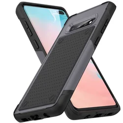 Shockproof Stylish Slim Kickstand Phone Case - Durable and Sturdy Protective Cover - Galaxy S10+ (GRAY)