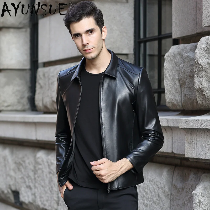 

Genuine Leather Jacket Men Clothing 2020 New Men's Short Real Sheepskin Jackets Autumn Coat Male Clothes Ropa LXR851