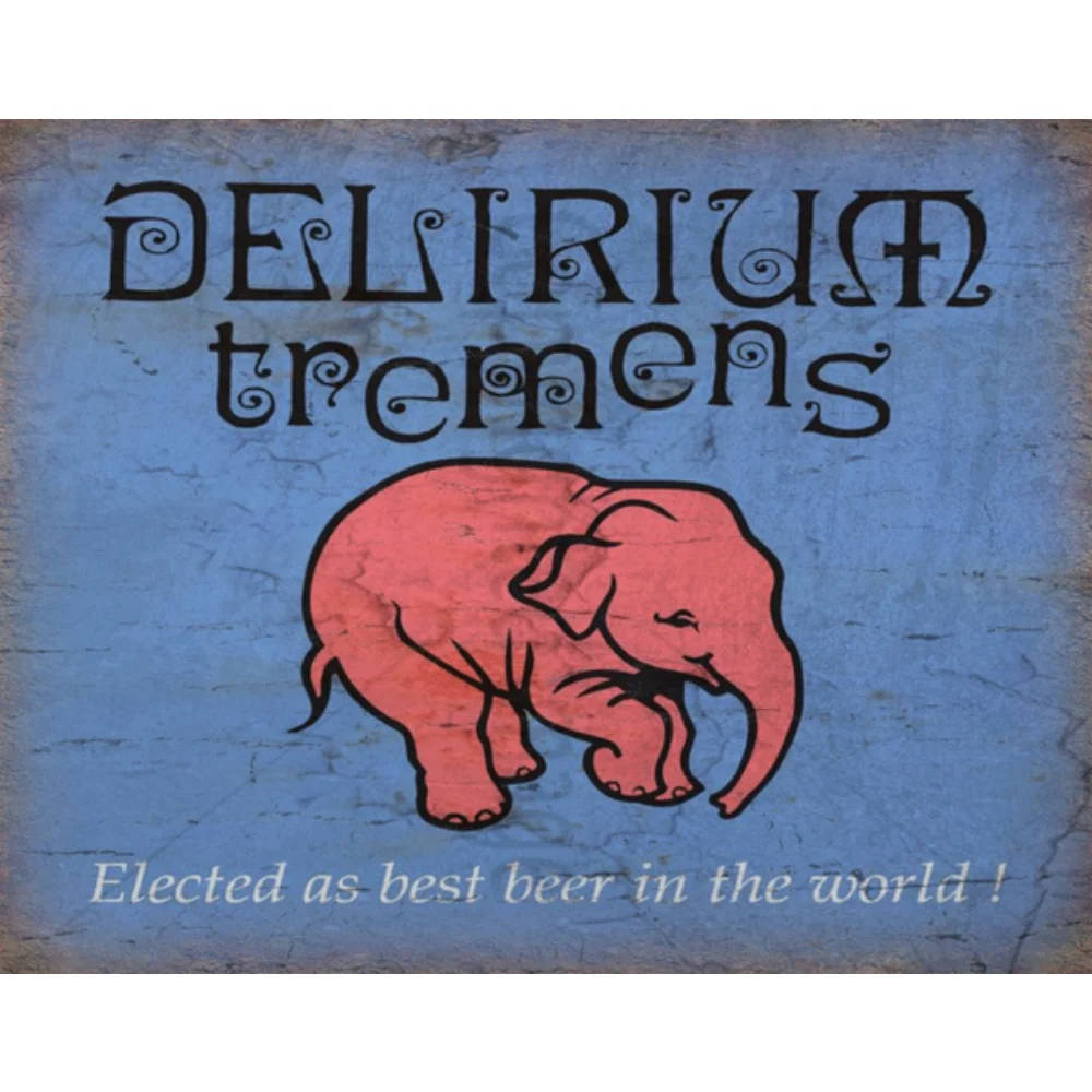 DeliriumTremensBelgianBeerMetalTinSignPosterWallPlaqueTin