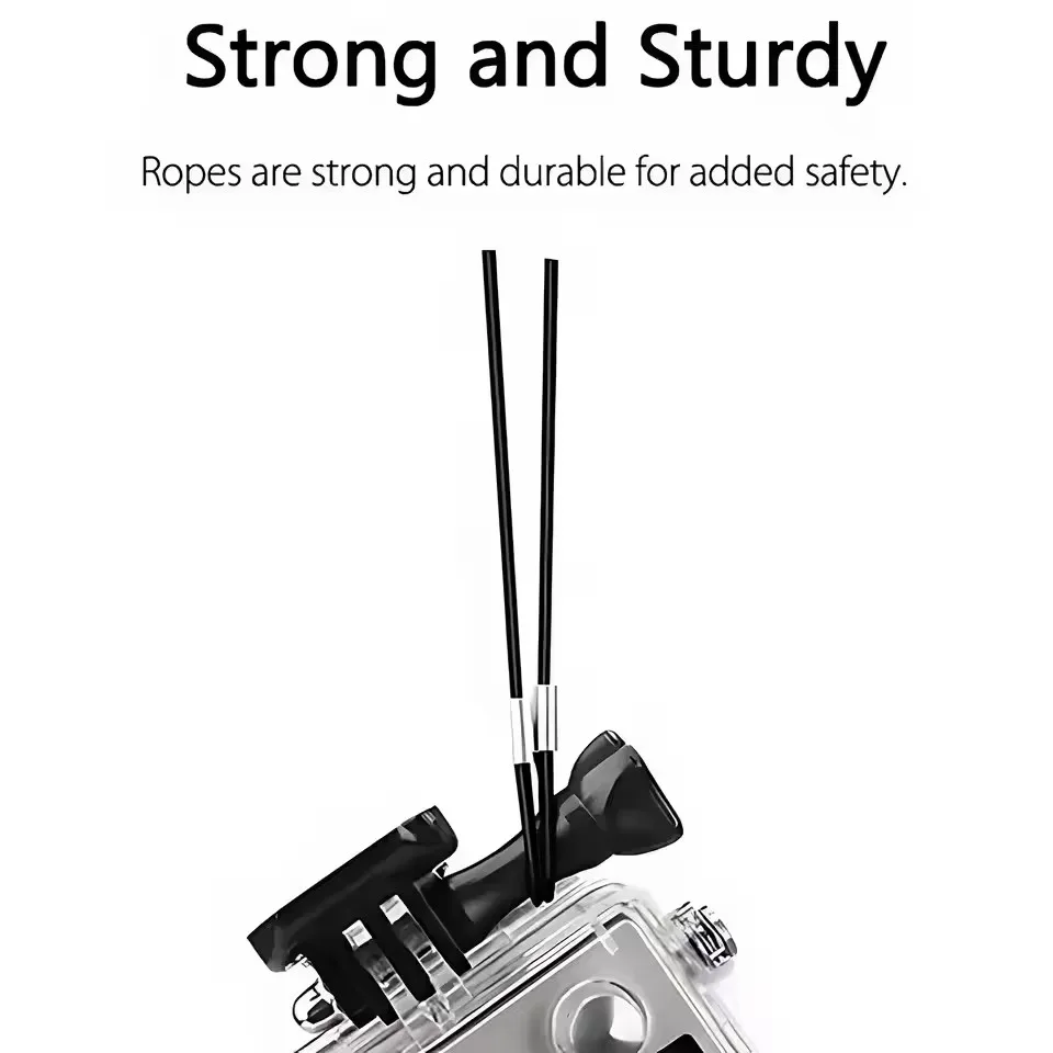 Cordon anti-perte acier inoxydable pour GoPro - Lot de 1/2/3/5