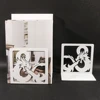 2Pcs Dragon Book Ends Heavy Book Stand Book rack Hollow Iron Bookends Stand Shelf Home Desk Stationery Writing Desk 6