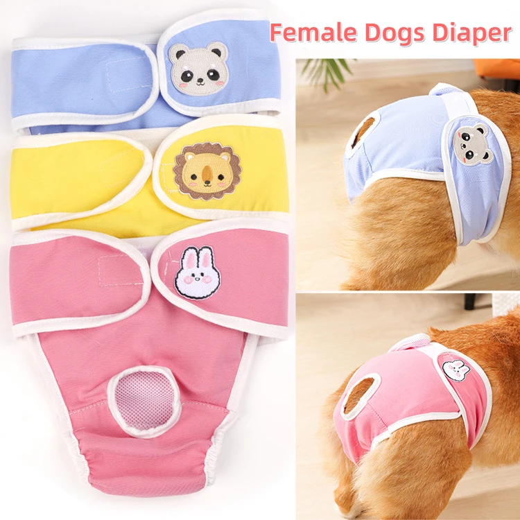 Dog Diapers Pet Diapers Nappies Reusable Female Dogs Sanitary Menstruation