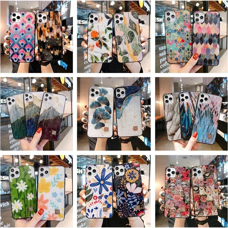 Luxury Gold Foil Silicone Phone Case iphone case phone case phone protector cover For iPhone 16 15 14 13 12 11 Pro Max
