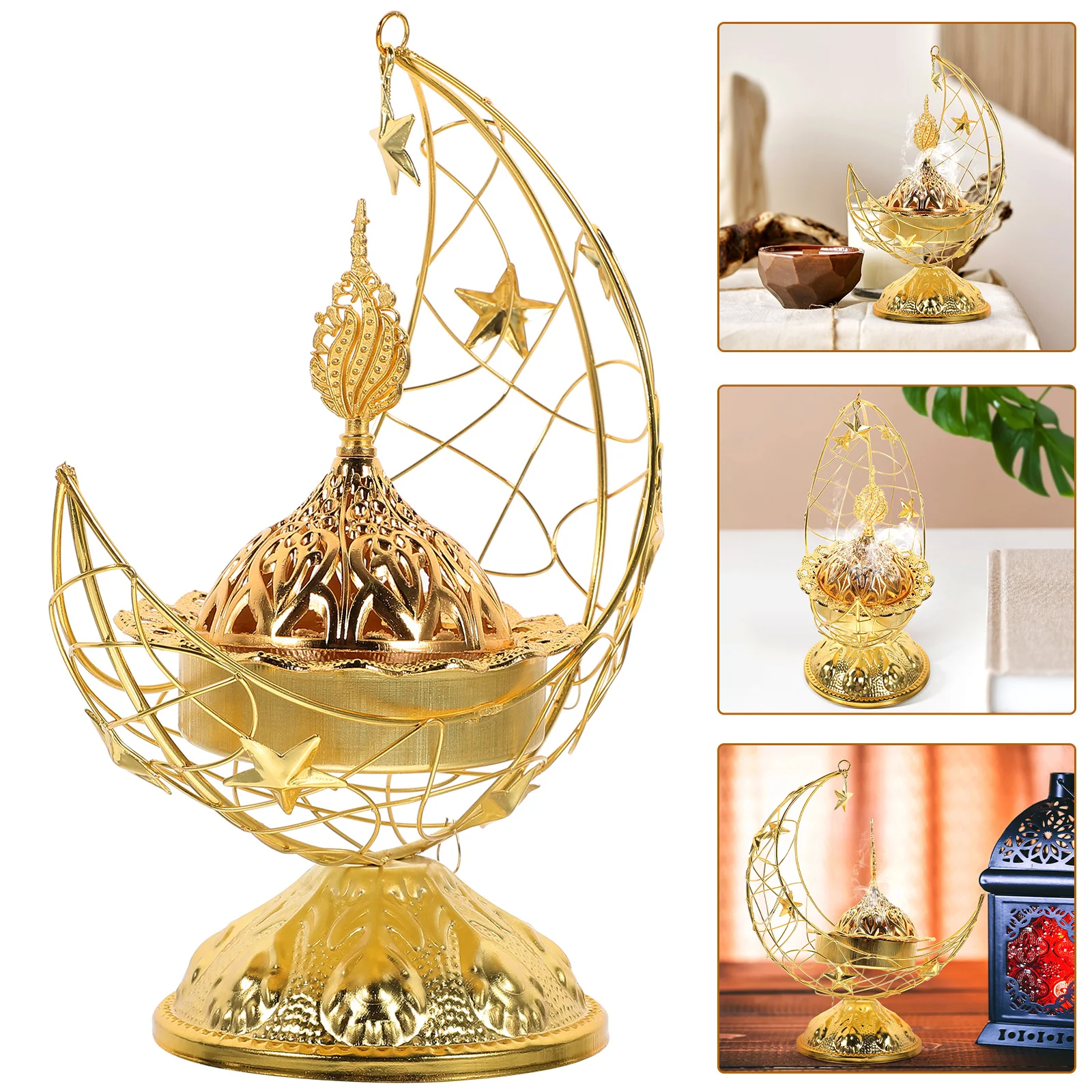 

Incense Burner Incense Cone Holder Arabic Incense Cone Stand Indoor Incense Holder Censer